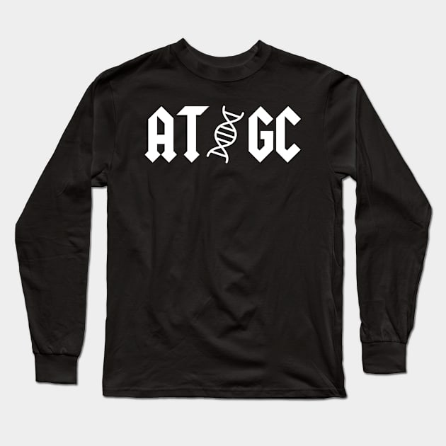 AT GC AC/DC Molecular Biology genetic code Long Sleeve T-Shirt by labstud